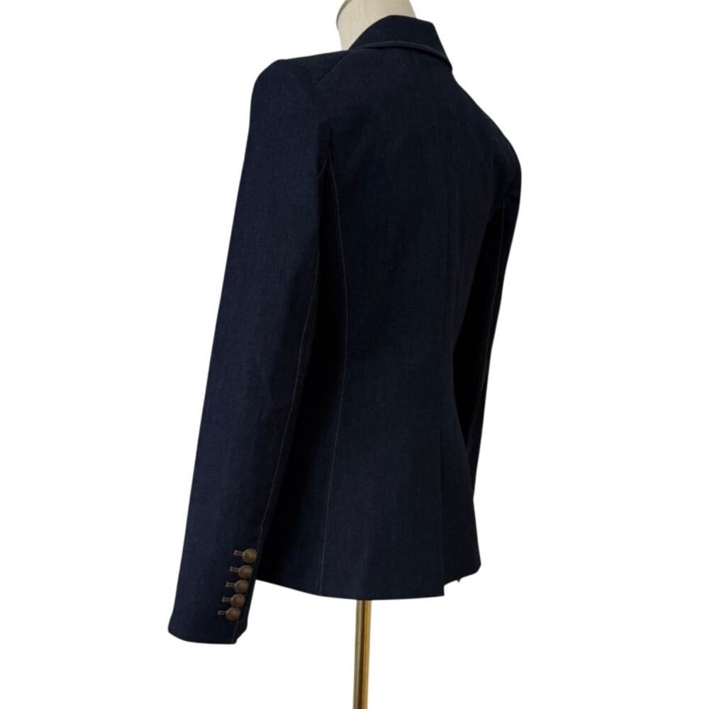 Veronica Beard Miller Denim Single-Breasted Dickey Jacket - Picture 11 of 16